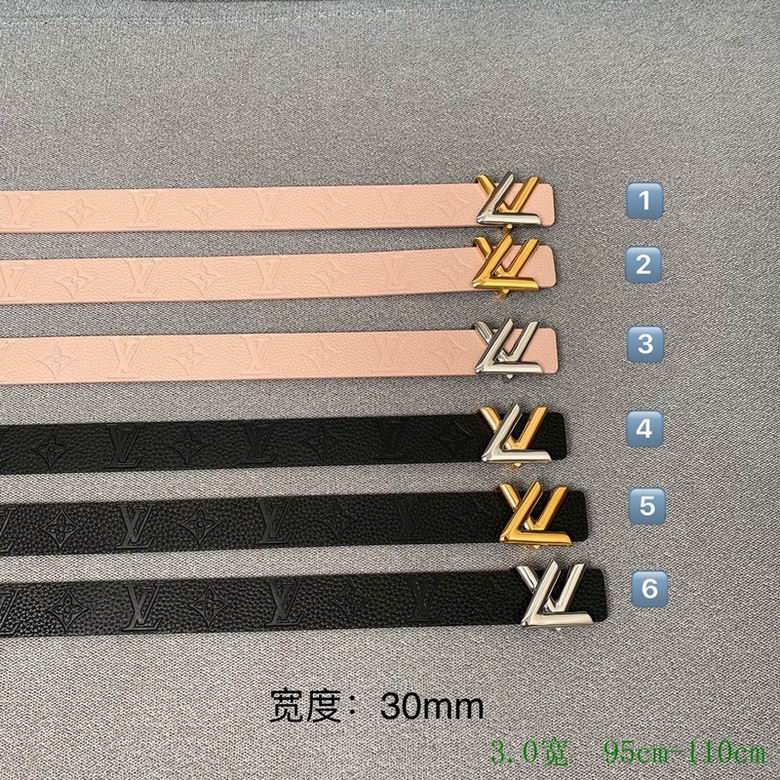 LV Belt 30mmX95-110cm 7D69